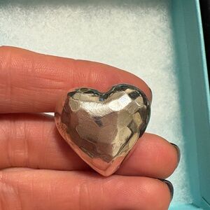 Silver heart ring